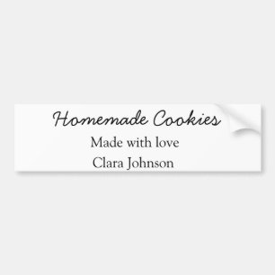 Homemade cookiers add your text name custom throw bumper sticker