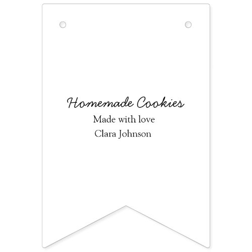 Homemade cookiers add your text name custom  throw bunting flags
