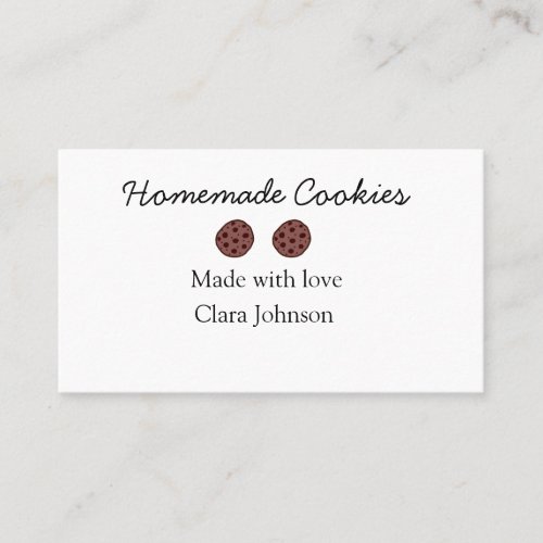 Homemade cookiers add your text name custom  throw business card