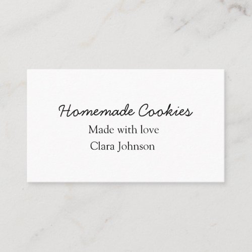 Homemade cookiers add your text name custom  throw business card