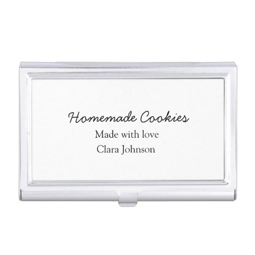 Homemade cookiers add your text name custom  throw business card case