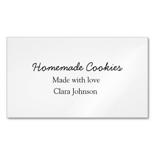 Homemade cookiers add your text name custom  throw business card magnet