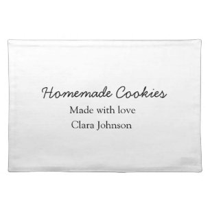 Homemade cookiers add your text name custom throw cloth placemat
