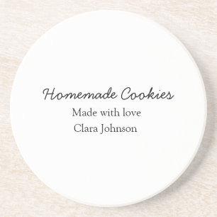 Homemade cookiers add your text name custom  throw coaster