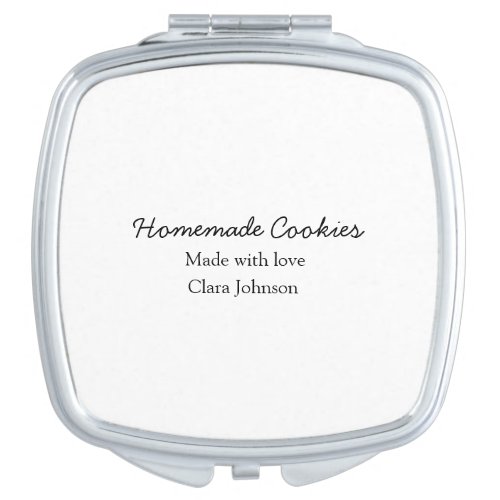 Homemade cookiers add your text name custom  throw compact mirror