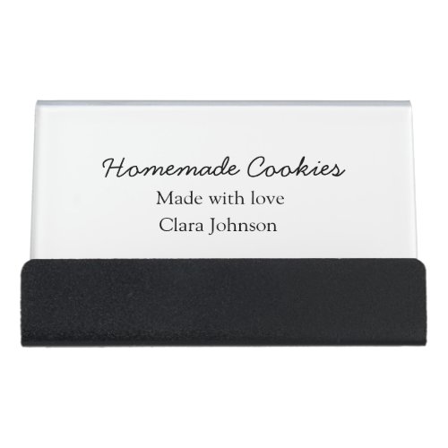 Homemade cookiers add your text name custom  throw desk business card holder