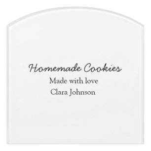 Homemade cookiers add your text name custom  throw door sign