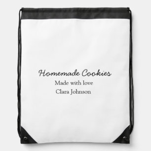 Homemade cookiers add your text name custom throw drawstring bag
