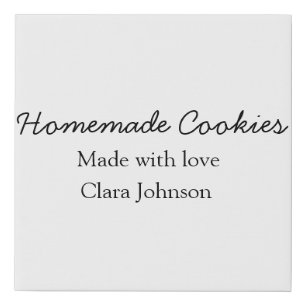 Homemade cookiers add your text name custom throw faux canvas print
