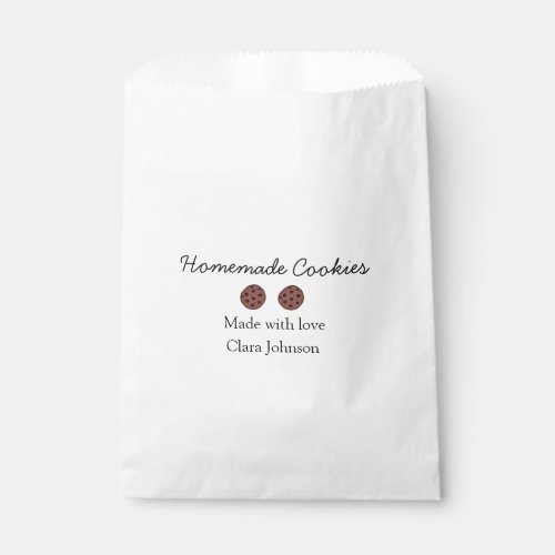 Homemade cookiers add your text name custom  throw favor bag