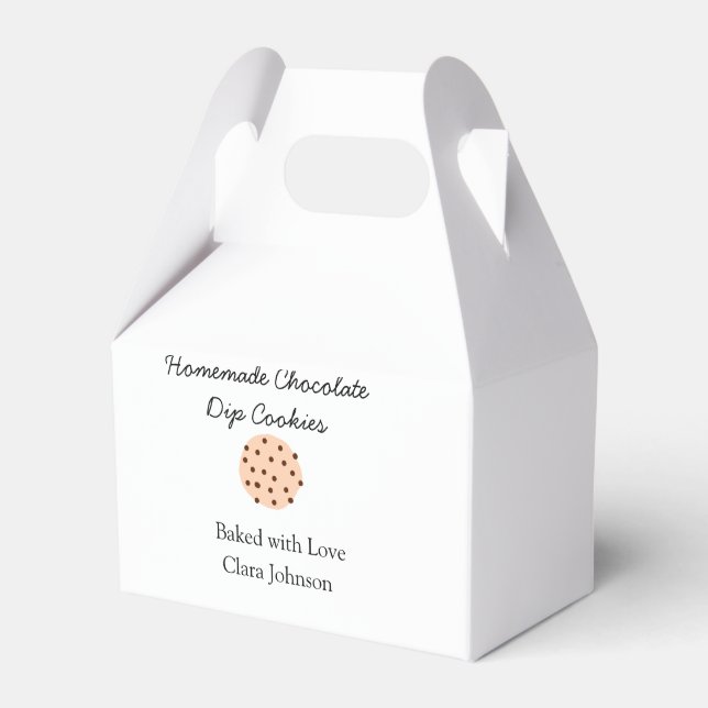 Homemade cookiers add your text name custom  throw favor boxes (Front Side)