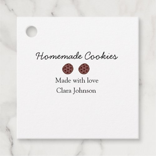 Homemade cookiers add your text name custom  throw favor tags