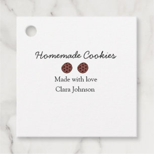 Homemade cookiers add your text name custom throw favor tags