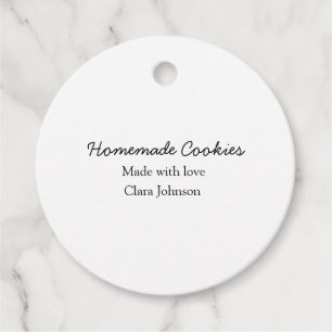 Homemade cookiers add your text name custom throw favor tags