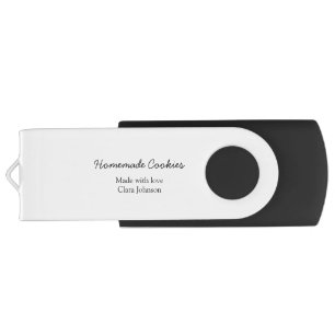 Homemade cookiers add your text name custom throw flash drive