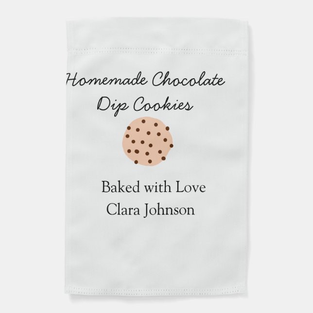 Homemade cookiers add your text name custom  throw garden flag (Front)