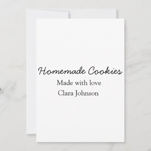 Homemade cookiers add your text name custom  throw holiday card