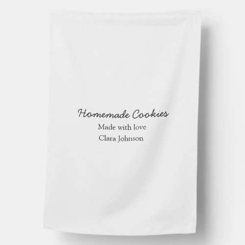 Homemade cookiers add your text name custom  throw house flag
