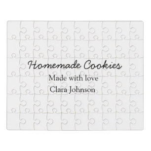 Homemade cookiers add your text name custom throw jigsaw puzzle