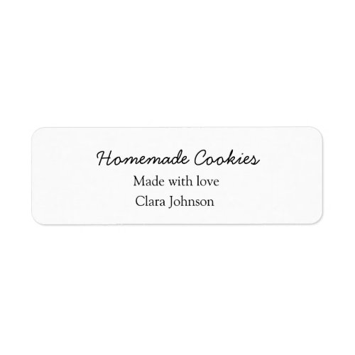 Homemade cookiers add your text name custom  throw label