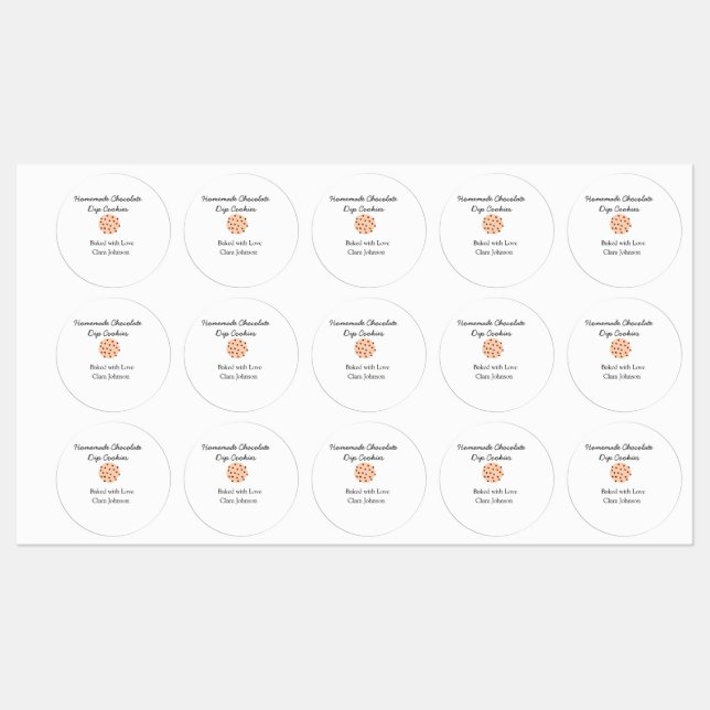 Homemade cookiers add your text name custom  throw labels (Sheet)