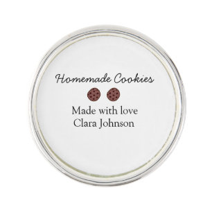 Homemade cookiers add your text name custom throw lapel pin