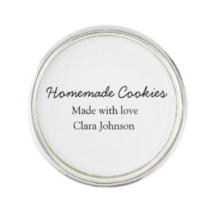 Homemade cookiers add your text name custom  throw lapel pin