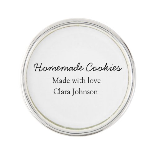 Homemade cookiers add your text name custom  throw lapel pin