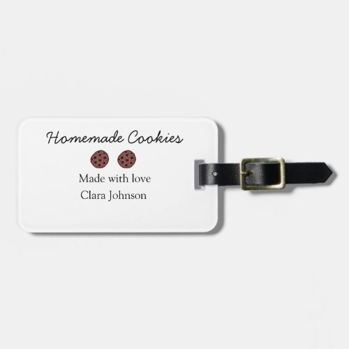 Homemade cookiers add your text name custom  throw luggage tag