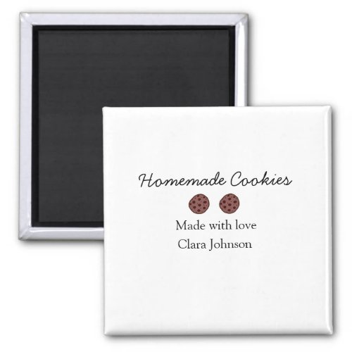 Homemade cookiers add your text name custom  throw magnet