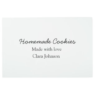 Homemade cookiers add your text name custom throw metal print