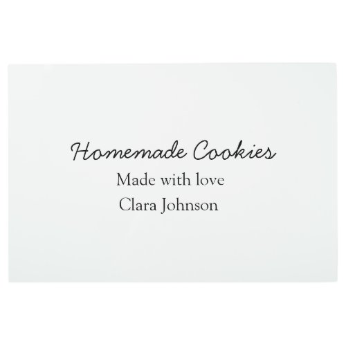Homemade cookiers add your text name custom  throw metal print