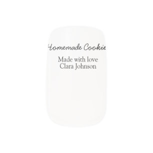 Homemade cookiers add your text name custom throw minx nail art