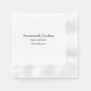 Homemade cookiers add your text name custom throw napkins