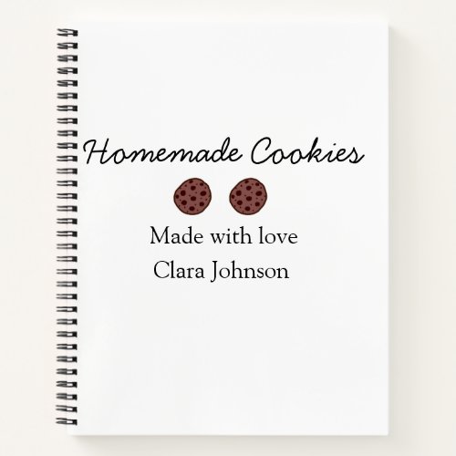 Homemade cookiers add your text name custom  throw notebook