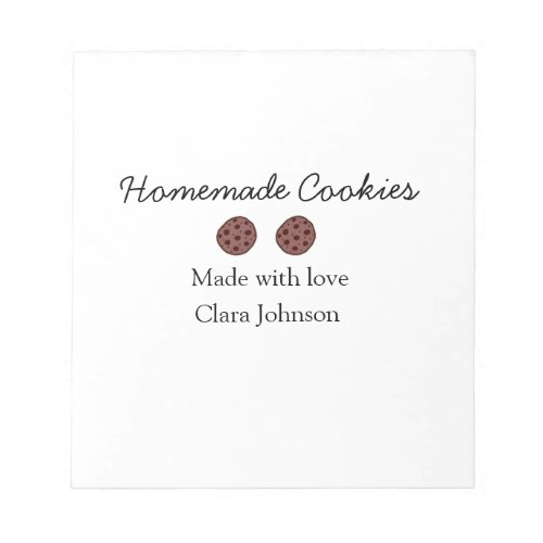 Homemade cookiers add your text name custom  throw notepad
