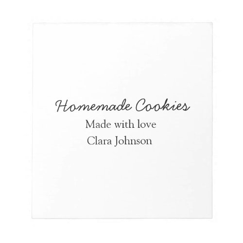 Homemade cookiers add your text name custom  throw notepad