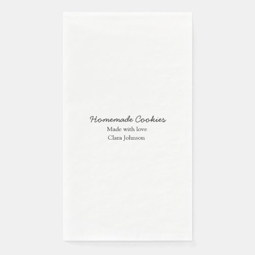 Homemade cookiers add your text name custom  throw paper guest towels
