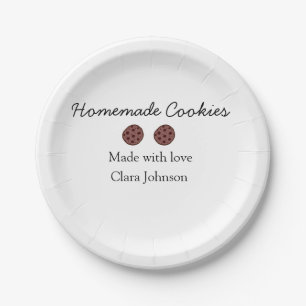 Homemade cookiers add your text name custom throw paper plates