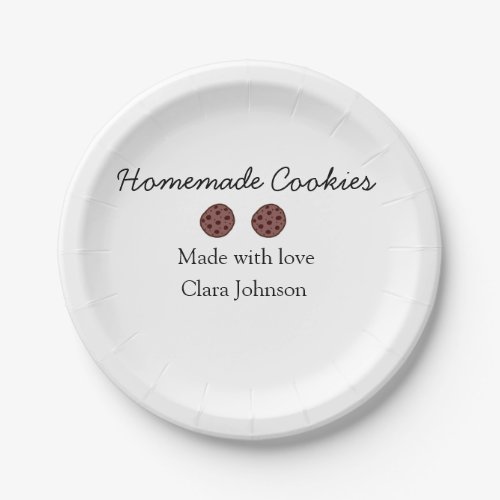 Homemade cookiers add your text name custom  throw paper plates