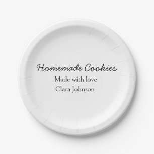 Homemade cookiers add your text name custom throw paper plates