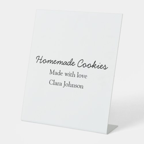 Homemade cookiers add your text name custom  throw pedestal sign