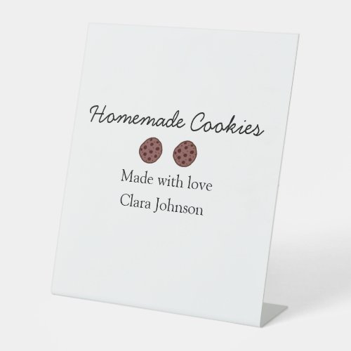 Homemade cookiers add your text name custom  throw pedestal sign