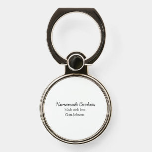 Homemade cookiers add your text name custom throw phone ring stand