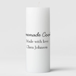 Homemade cookiers add your text name custom throw pillar candle