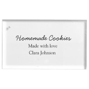Homemade cookiers add your text name custom throw place card holder