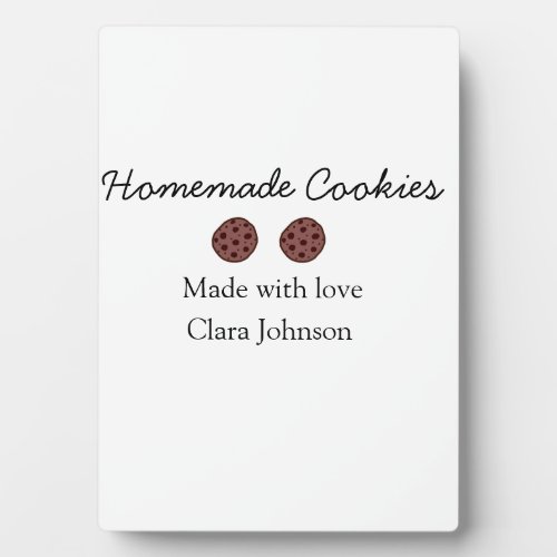 Homemade cookiers add your text name custom  throw plaque