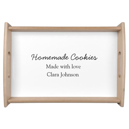 Homemade cookiers add your text name custom  throw serving tray