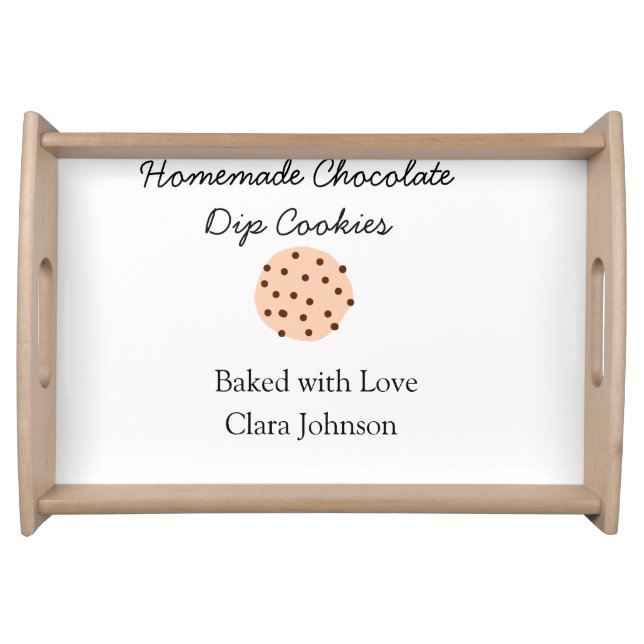 Homemade cookiers add your text name custom  throw serving tray (Front)