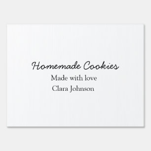 Homemade cookiers add your text name custom throw sign